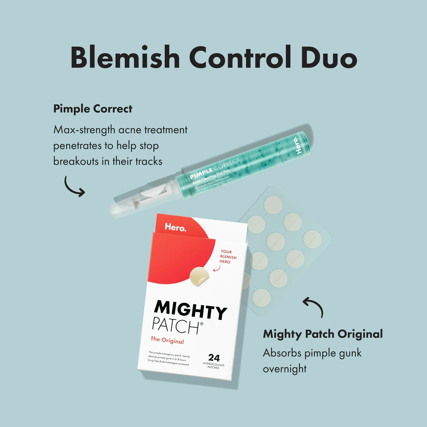 Mighty Patch™ Original patch from Hero Cosmetics - Hydrocolloid Acne Pimple Patch for Covering Zits and Blemishes in Face and Skin, Vegan-friendly and Not Tested on Animals, 72 Patches Per Box, 10 Boxes Total (720 Total Patches)