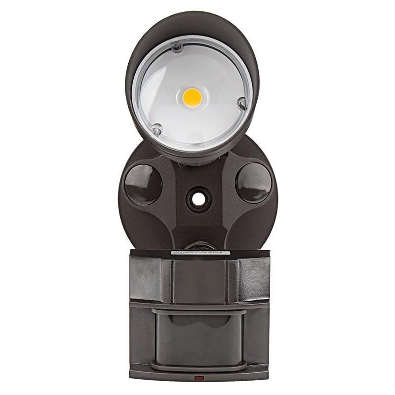 10W - Single Head - LED Motion Sensor Security Light - Bronze - 5000K Four Bros Lighting