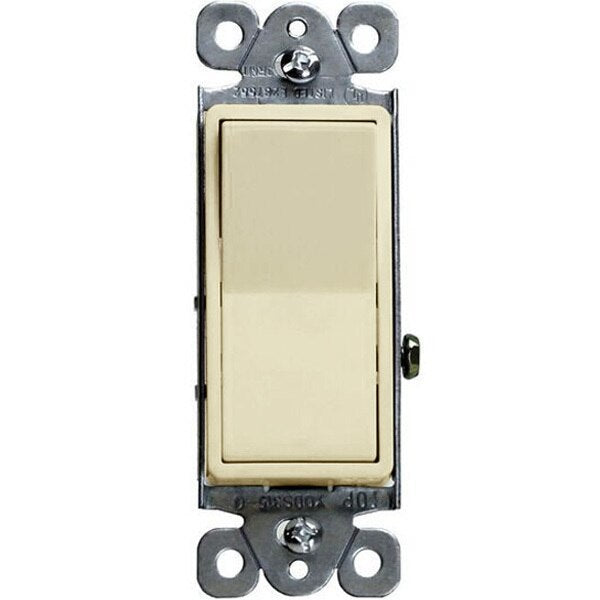 15 Amp Decorator Switch, Single Pole, Residential Grade, 120/277V, Almond Four Bros Lighting