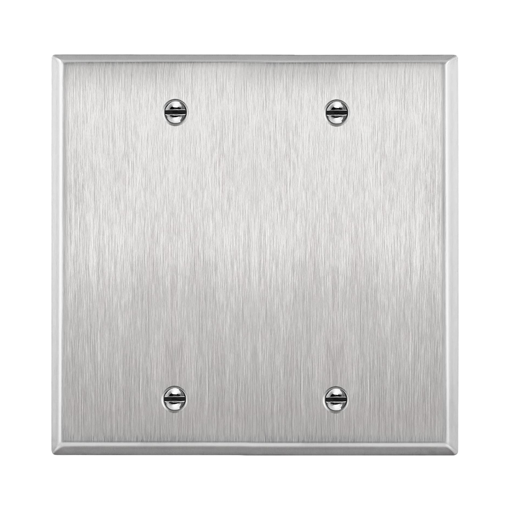 Blank Wall Plate - Stainless Steel - 2 Gang