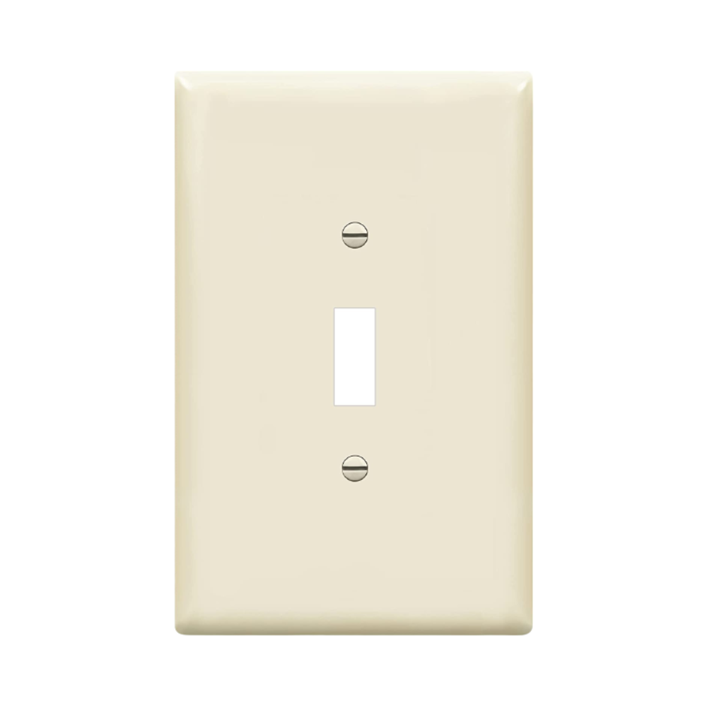 1-GANG TOGGLE SWITCH WALL PLATE, OVERSIZE, LIGHT ALMOND Four Bros Lighting