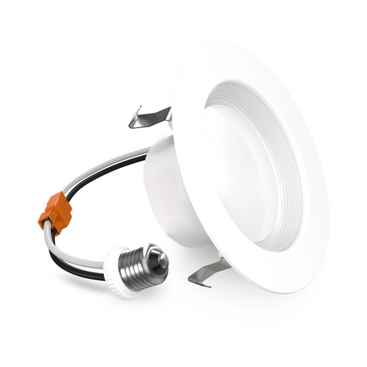 4 Inch LED Recessed Downlight, Baffle Trim, 3000K