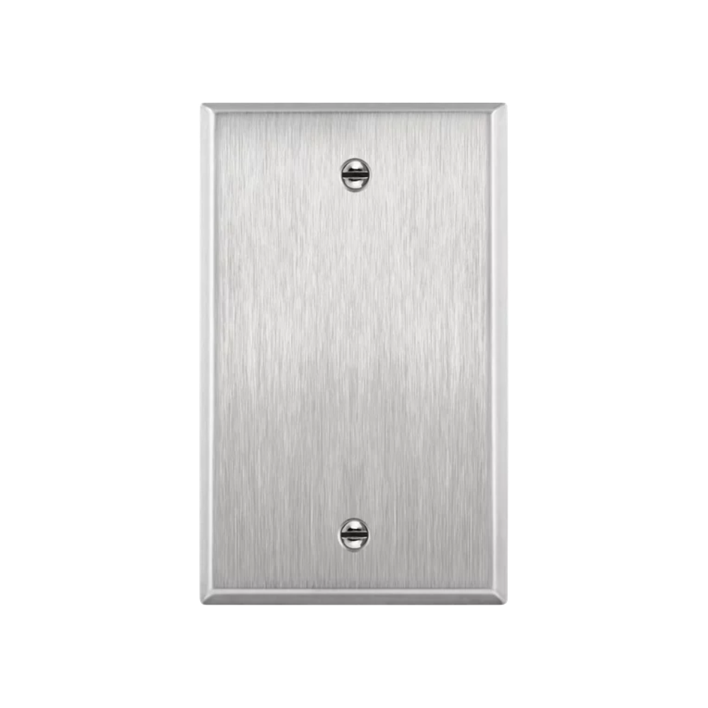 Blank Stainless Steel Wall Plate, 1 Gang