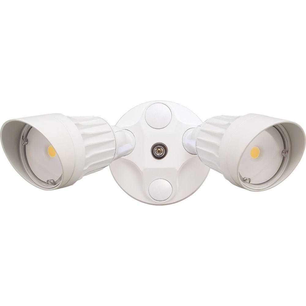 20W - Dual Head - LED Security Light - Weatherproof - White - 5000K Four Bros Lighting