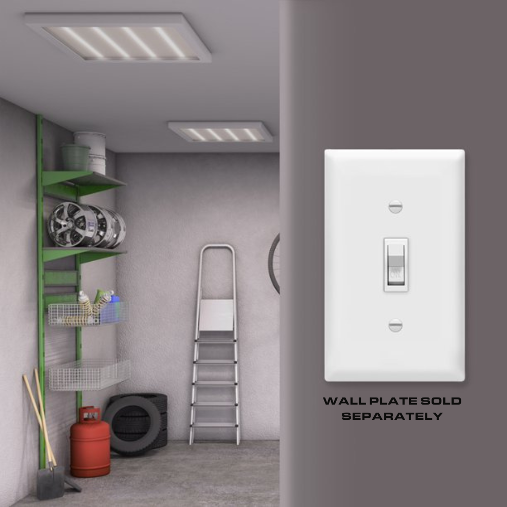 3-Way Toggle Switch, 15A, 120-277V, Residential Grade, White