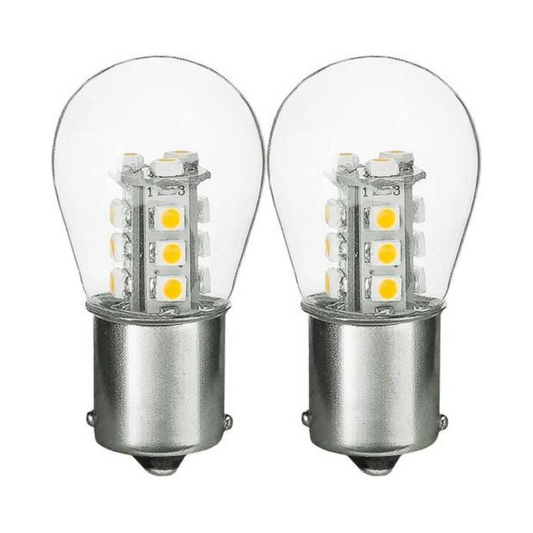 1156/1141/1003 1.5W LED S8 Bulb, Low Voltage 12V, Single Contact, BA15S Base, 3000K, 2 Pack