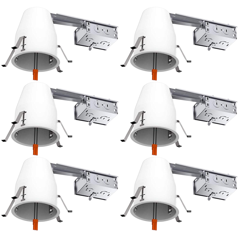 4 Inch Remodel LED Recessed Housing, 6 Pack