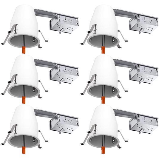 4 Inch Remodel LED Recessed Housing, 6 Pack