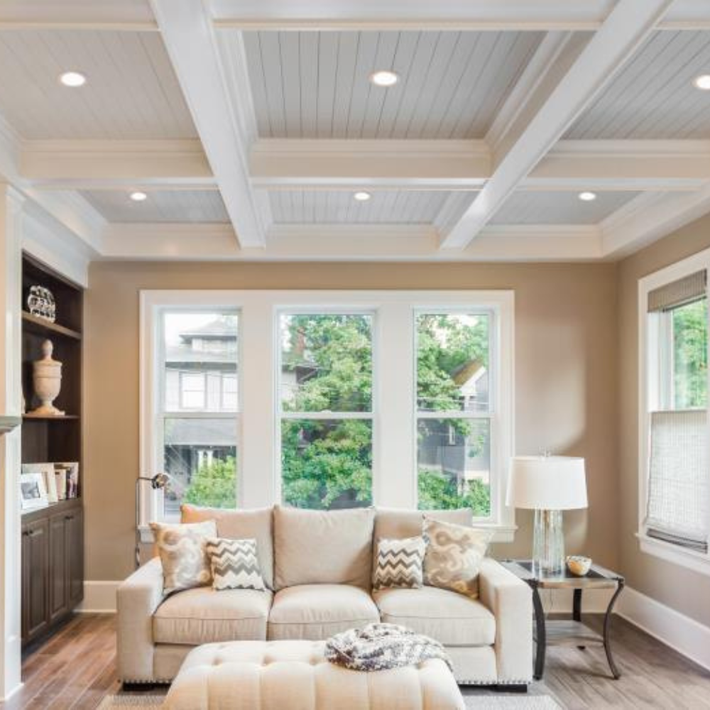 4 Inch LED Recessed Downlight, Baffle Trim, 3000K