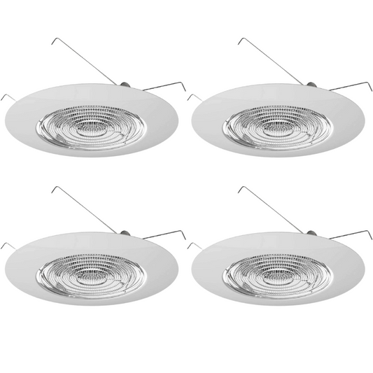 6" Inch Recessed Can Light Shower Fresnel Glass Lens, Wet Location, 4 Pack