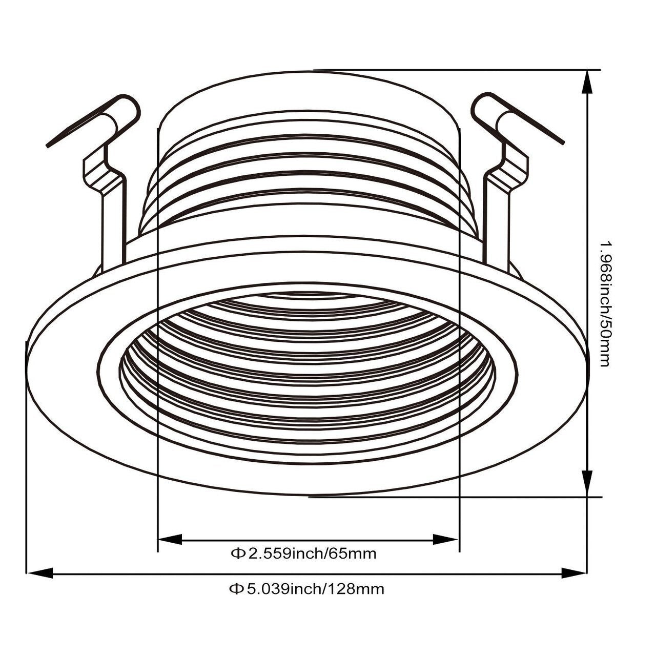 4 Inch - White Trim - For 4" Recessed Can - PAR/R20 Four Bros Lighting