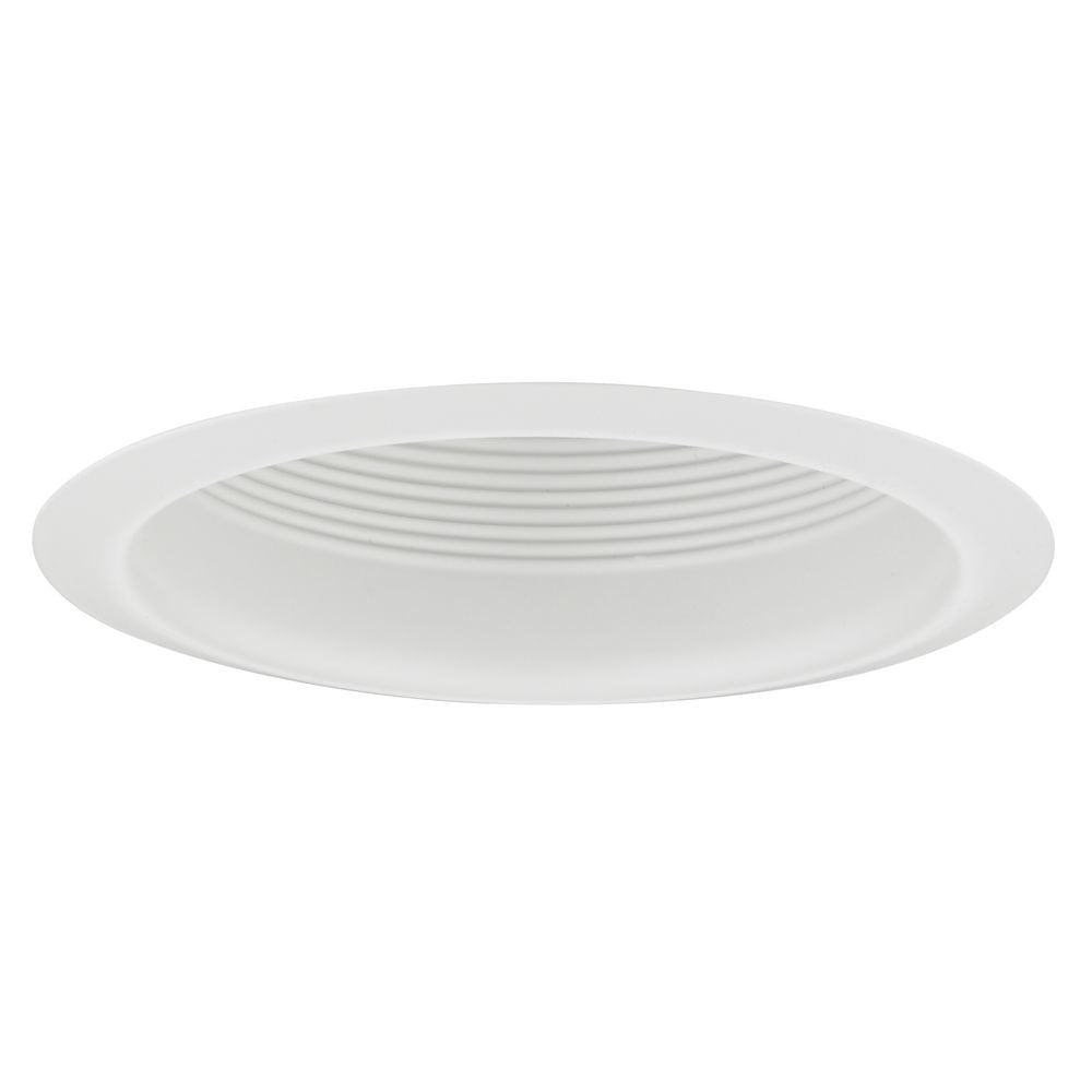 5 Inch - Cone Stepped Baffle Trim - White - BR/PAR30 Four Bros Lighting