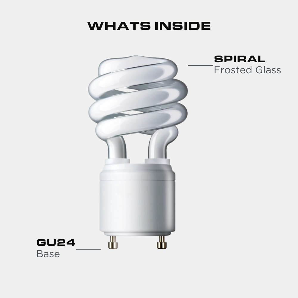 Spiral CFL, 23 Watt, 100W Equal, 4100K, GU24 Base