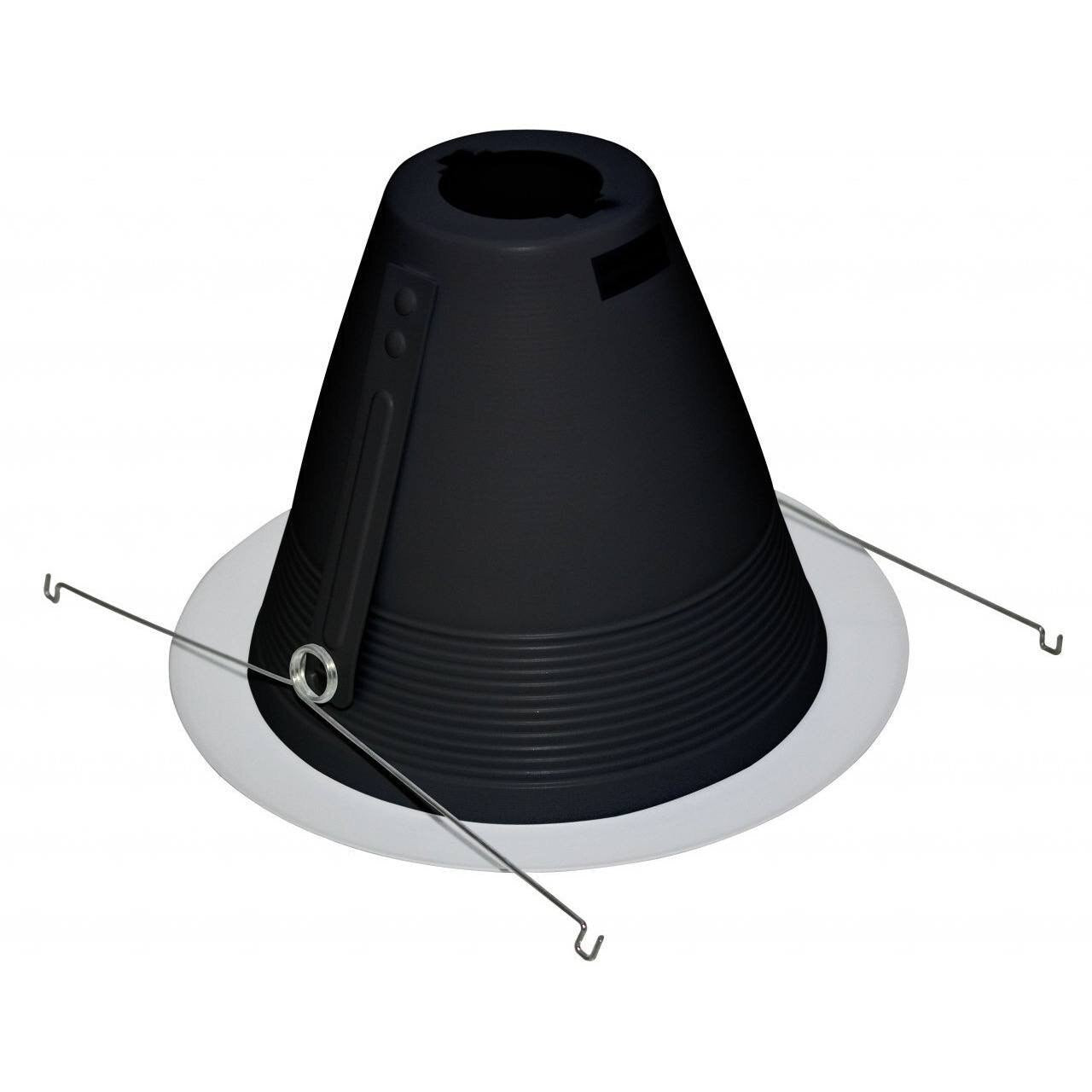6 Inch - Cone Stepped Baffle Trim - Black - R40/PAR38 Four Bros Lighting