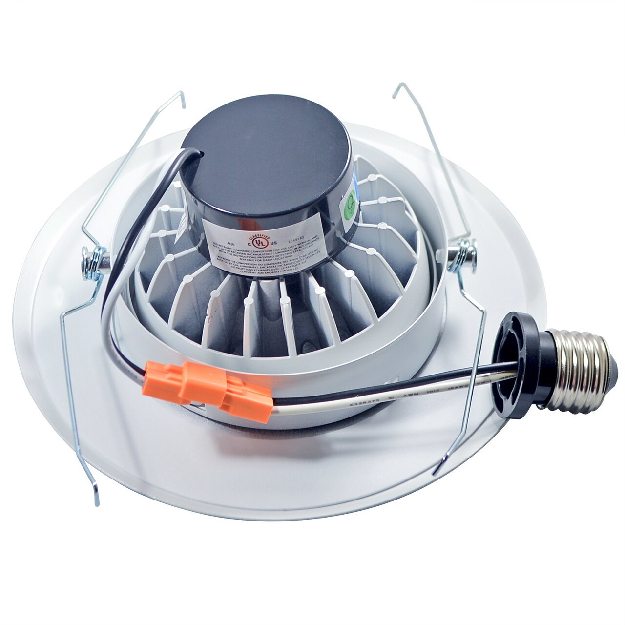 6 Inch Retrofit LED Downlight - 12W Adjustable Gimbal Trim - 75W Equal - 1000 Lumens - 3000 Kelvin Four Bros Lighting