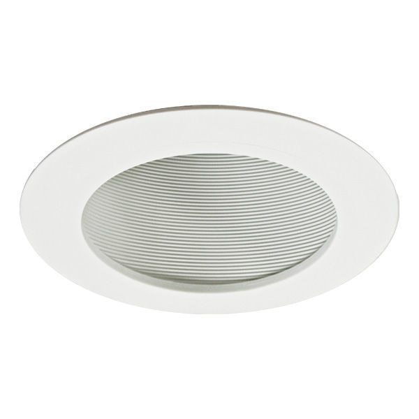 6 Inch - Sloped Metal Baffle Trim - White Finish Four Bros Lighting