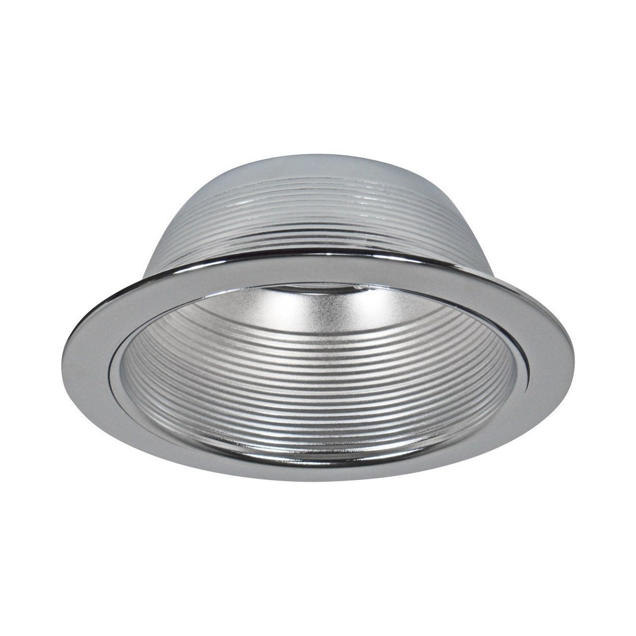 6 Inch - Stepped Sliver Baffle Trim - Silver Ring - R/PAR30 Four Bros Lighting