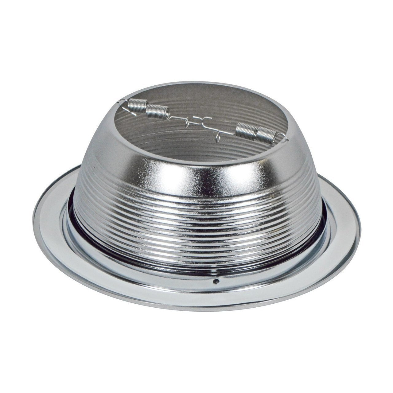 6 Inch - Stepped Sliver Baffle Trim - Silver Ring - R/PAR30 Four Bros Lighting