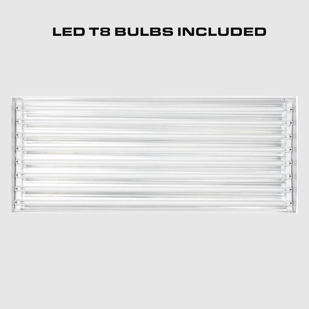 LED T8 HIGH BAY, 8 LAMP, 144 WATT, 5000K, 18,800 LUMENS Four Bros Lighting