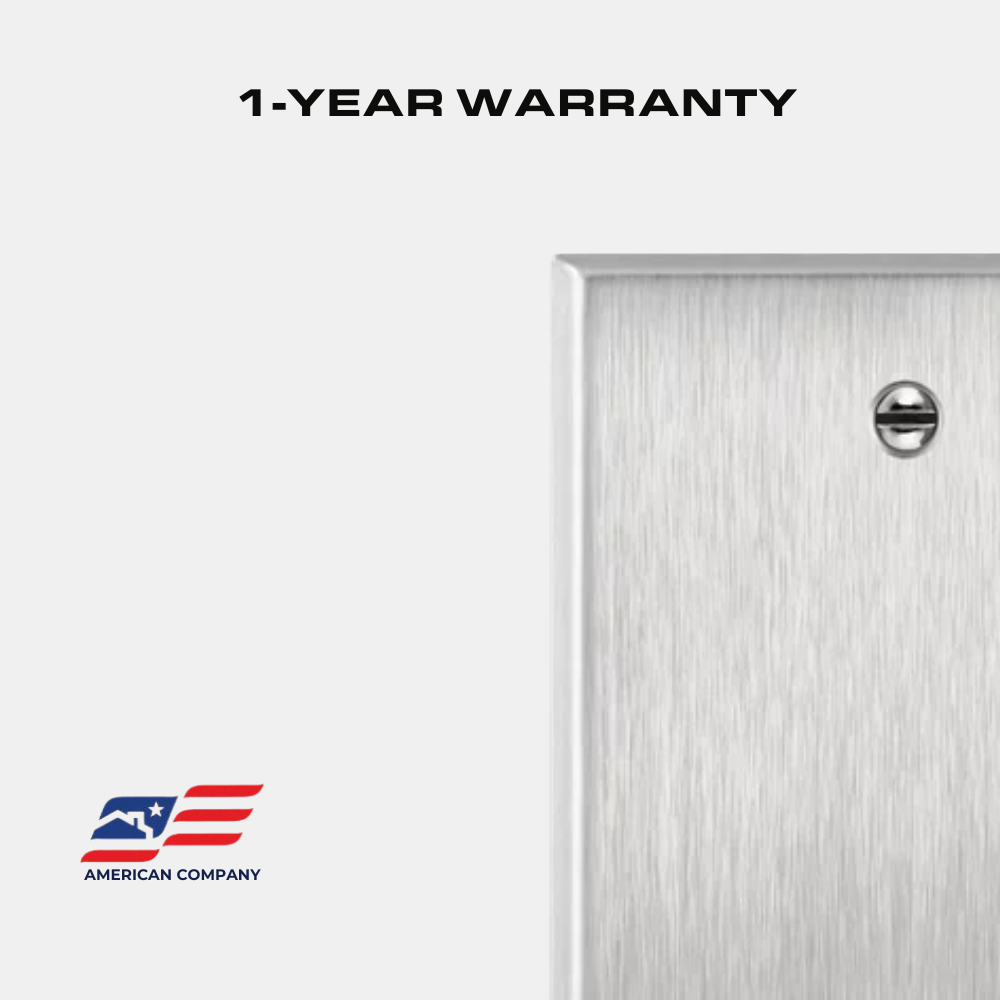 Blank Stainless Steel Wall Plate, 1 Gang