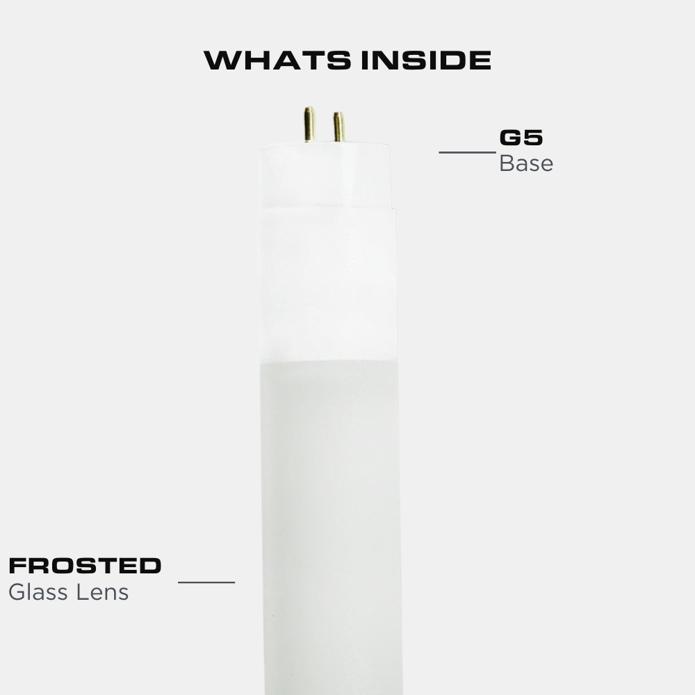 LED T5 Tube, 4 Feet, 24 Watt, 5000K, Type A Plug and Play, 2100 Lumens