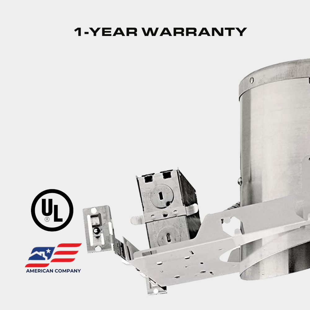 6 inch - Sloped Ceiling New Construction Line Voltage Housing - E26 Socket