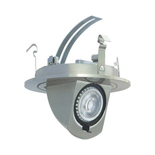 4 Inch LED Recessed Pull Down Downlight, Nickel Satin, 3000K