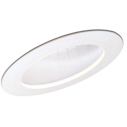 6 INCH SLOPED RECESSED BAFFLE TRIM, WHITE Four Bros Lighting