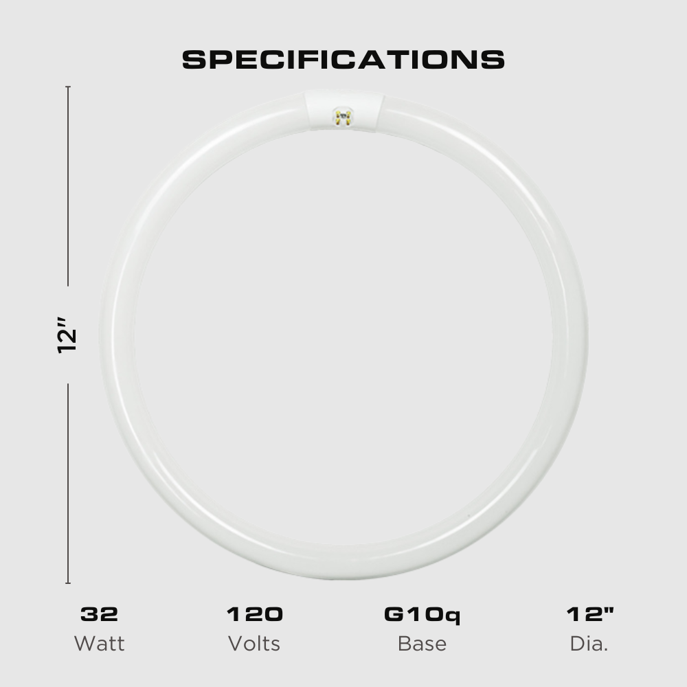 FC12T9/CW - 32 Watt - T9 Circline Fluorescent Tube - 4100K Four Bros Lighting