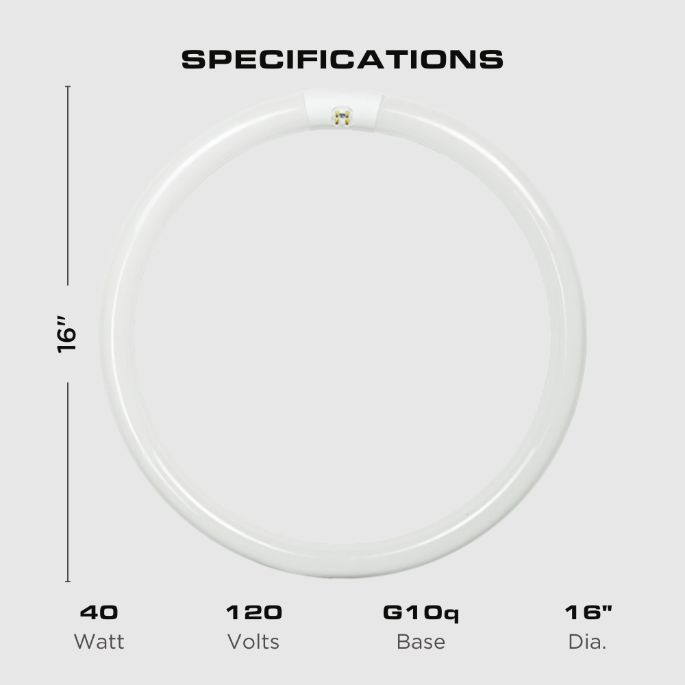 FC16T9/CW - 40 Watt - T5 Circline Fluorescent Tube - 4100K Four Bros Lighting