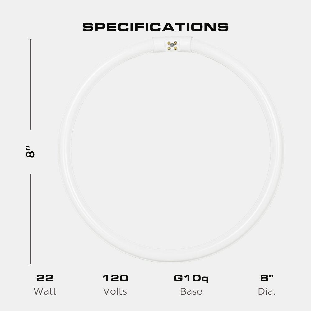 FC8T5/CW - 22 Watt - T5 Circline Fluorescent Tube - 4100K
