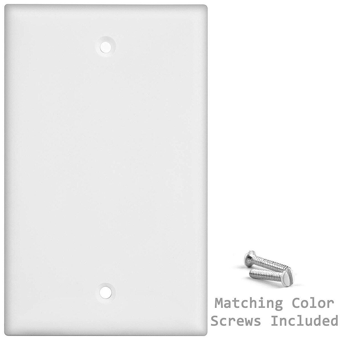 Blank Wall Plate - White - 1 Gang Mid Size Four Bros Lighting