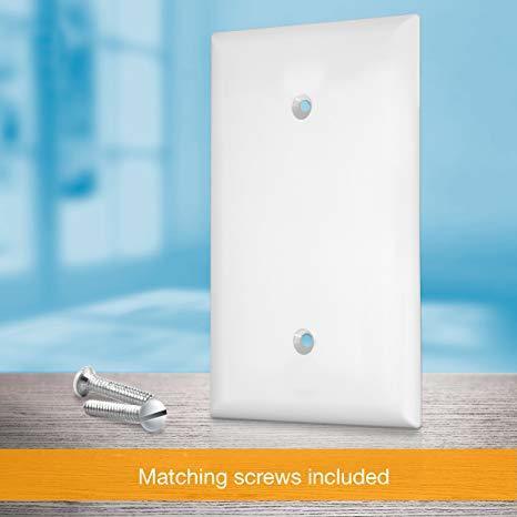 Blank Wall Plate - White - 2 Gang Mid Size Four Bros Lighting