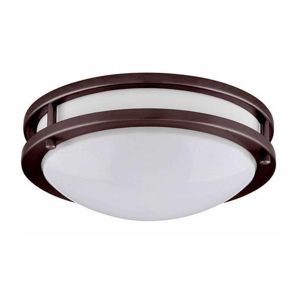 LED Flush Mount Ceiling Fixture - 10 Inch - 14W - 4000K - Bronze Four Bros Lighting
