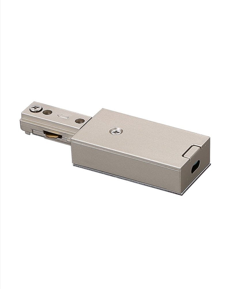 Live End Feed, Nickel Satin Single Circuit, Compatible with Halo Track Four Bros Lighting