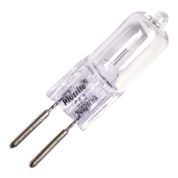 Plusrite 3303 - 20 Watt - T3 G5.3 Base - Halogen - Clear - 2,000 Life Hours - 350 Lumens - 12 Volt Four Bros Lighting
