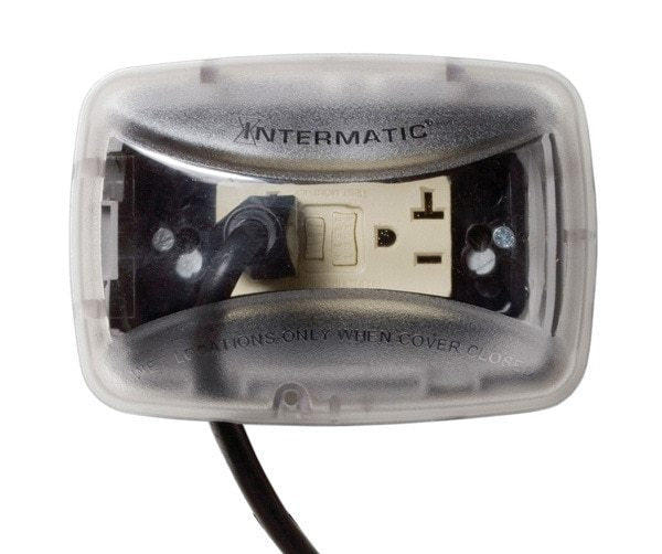 Receptacle Cover Weatherproof - Single Gang - Clear - 2-3/4 in. Standard Depth Four Bros Lighting