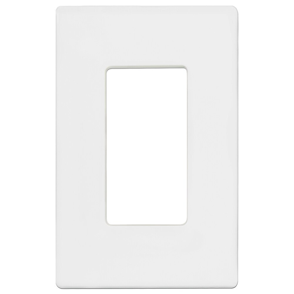 Screwless Decorator Wall Plate - White - 1 Gang Four Bros Lighting