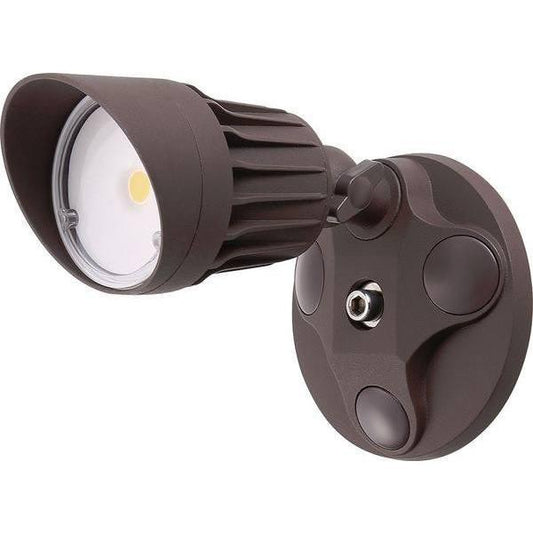 10W - Single Head - LED Security Light - Weatherproof - Bronze - 5000K Four Bros Lighting
