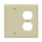 2-GANG COMBINATION WALL PLATE, ONE BLANK, ONE DUPLEX, IVORY Four Bros Lighting