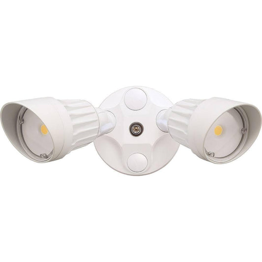 20W - Dual Head - LED Security Light - Weatherproof - White - 5000K Four Bros Lighting