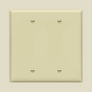 2-GANG BLANK WALL PLATE, MID-SIZE, ALMOND Four Bros Lighting