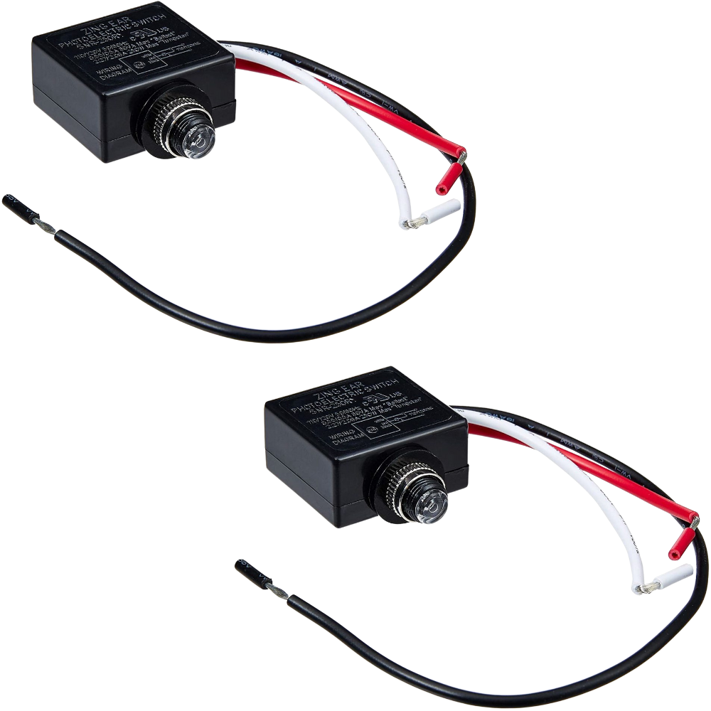 120V Dusk to Dawn Photocell Photoeye Light Sensor Switch, Auto On/Off, 2 Pack