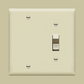 2-gang Combination Wall Plate, One Blank, One Toggle, Almond