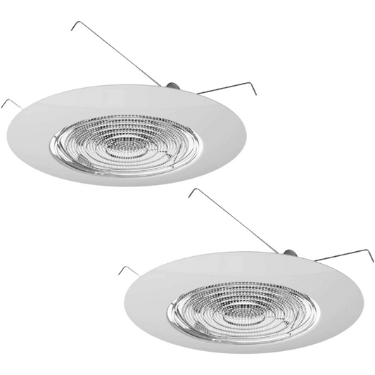 6" Inch Recessed Can Light Shower Fresnel Glass Lens, Wet Location, 2 Pack