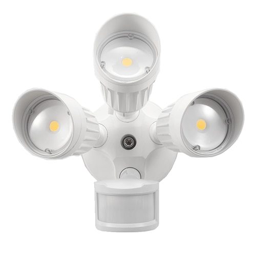 30W - Triple Head - LED Motion Sensor Security Light - White - 5000K Four Bros Lighting