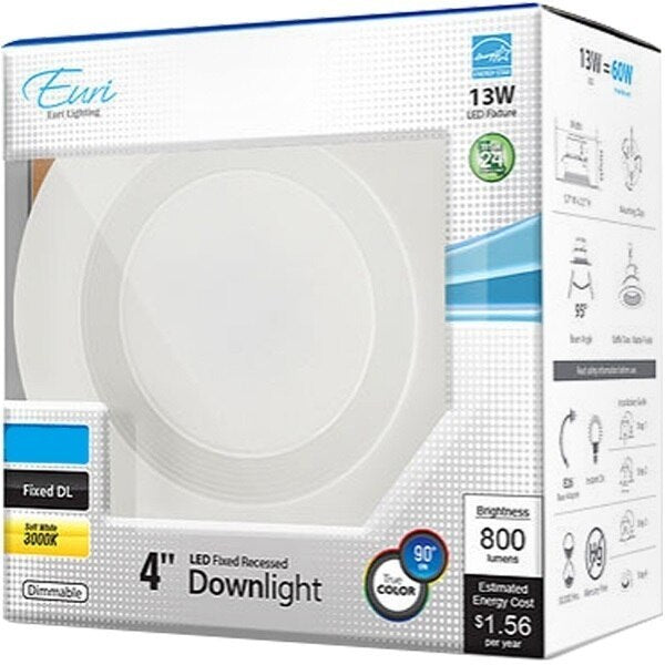 5-6 inch Retrofit LED Downlight - 13.5W - 800 Lumens - 5000 Kelvin - Stepped Baffle Trim - 120V Four Bros Lighting