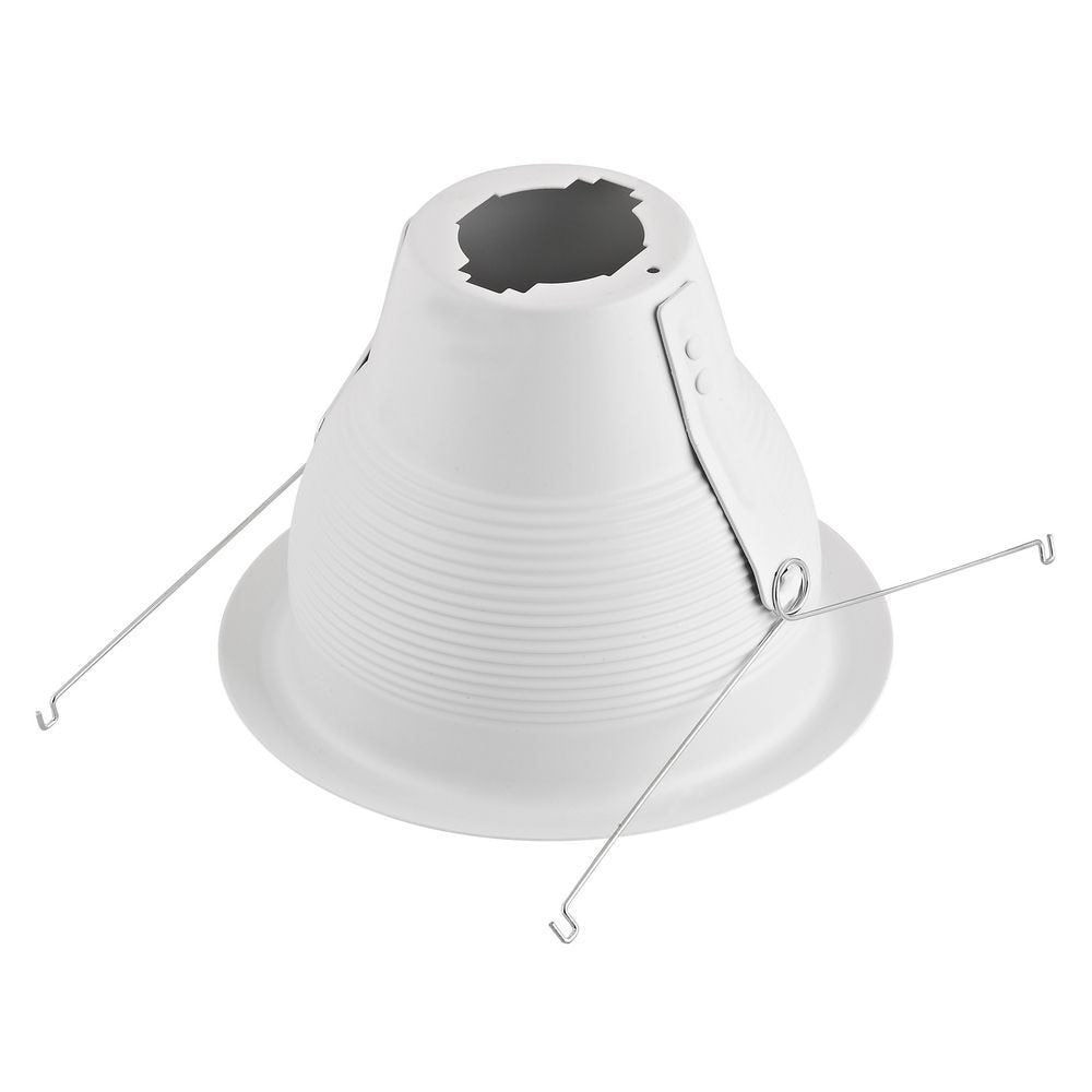 5 Inch - Cone Stepped Baffle Trim - White - BR/PAR30