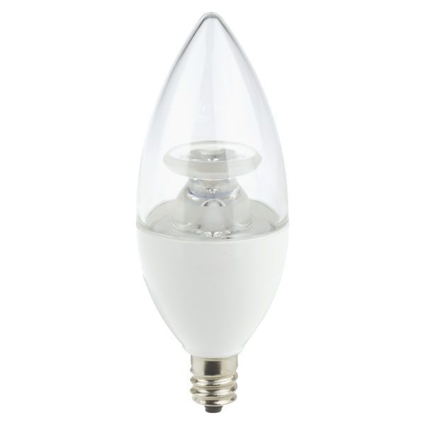 5W LED Dimmable Clear Torpedo Candle 2700K E12/E26 Base Four Bros Lighting