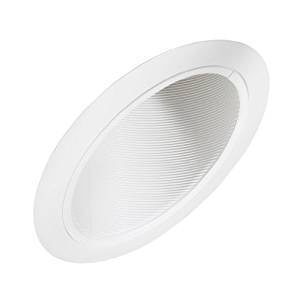 6 Inch - Sloped Metal Baffle Trim - White Four Bros Lighting